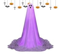 Halloween Decorations Ghost, Spooky Glowing Decor, Ghost Figure, Adjustable Height Design Perfect for Porch Front Yard Lawn, Ideal Haunted House Home Backyard Display