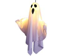 Halloween Decorations, Hangable Light-Up Ghost Decor, 3-Mode Flashing Spooky Figurines, Glowing Ornaments for Eerie Ambience, Perfect for Porch Yard Tree Window Gate Backyard Patio Park Outdoor Use