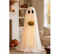 Halloween Decorations Indoor 65cm Light-Up Ghost with Pumpkin