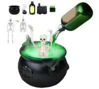 Halloween Decorations Indoor,Cauldron Halloween Decor with Magic Floating Potion Bottles and Atomizer,Witches Cauldrons Party Decoration for Home Kitchen Table (Small)