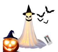 Halloween Decorations Outdoor, Light Up Ghost Prop, Indoor and Outside Seasonal Decor, Spooky Horror Scene Accent for Events, Porch, Haunted House, Garden, Yard Display, Party Atmosphere