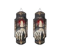 Halloween Decorations, Sonnette Professionnelle Halloween avec détecteur de Mouvement, Spray, Effets sonores et Lumineux, Induction Tactile, Zones effrayantes programmables, hantée, Essentielle(2PCS)