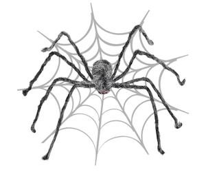 Halloween Decorations Spider - Peluche 4,92 pieds | Araignée effrayante à fourrure | Décorations d'Halloween effrayantes en dehors de l'araignée géante | Big Simulation Plush Horreur Accessoires pour