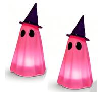 Halloween Deko Geister mit LED Lichtern, Tischdeko Geist 7 Farbwechsel