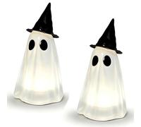 Halloween Deko Geister mit LED Lichtern, Tischdeko Geist 7 Farbwechsel
