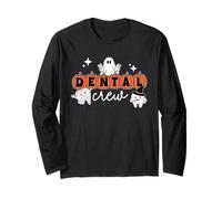 Halloween Dental Crew Pumpkin Ghost Spooky Hygiénique Dentaire Manche Longue