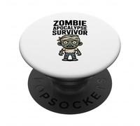 Halloween d'horreur drôle pour Un survivant de l'apocalypse Zombie PopSockets PopGrip Adhésif