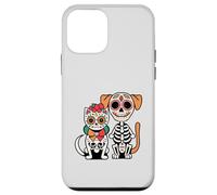 Halloween Dia de Los Muertos Sugar Skull Squelette Chiens & Chat Coque pour iPhone 12 Mini