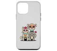 Halloween Dia de Los Muertos Sugar Skull Squelette Chiens & Chat Coque pour iPhone 12 Mini