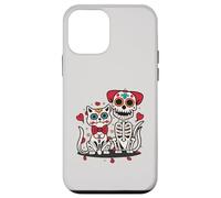 Halloween Dia de Los Muertos Sugar Skull Squelette Chiens & Chat Coque pour iPhone 12 Mini