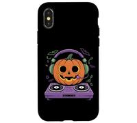 Halloween DJ Citrouille Musique Mixer Son Coque pour iPhone X/XS
