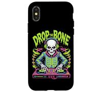 Halloween DJ Drop The Bone Squelette Mix Coque pour iPhone X/XS