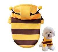 Halloween Dog Bee Costumes, Pet Bee Hoodies Halloween Costume, Soft Halloween Dog Costume, Clothes Hoodies Costume, French Bulldog Winter Coats, Easy to Use, Portable for Small Pets Cats Dogs