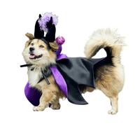 Halloween Dog Costume, adaptable Cat Cloak, Witch Hat Costume, Comfortable Dog Outfit, Soft Wizard Attire, Halloween Pet Clothes, Witch Dog Costume, Cat Halloween Outfit, Witch Costume for Pets