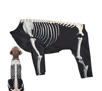 Halloween Dog Costumes, Puppy Skeleton Outfit, Pet Bodysuit Apparel, Soft Stretch Fabric, Easy-on Design, Ideal for Cosplay Events, Family Holiday Photos, Daily Walks, Home Parties