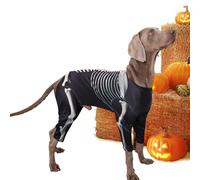 Halloween Dog Costumes, Puppy Skeleton Outfit, Pet Bodysuit Apparel, Soft Stretch Fabric, Easy-on Design, Ideal for Cosplay Events, Family Holiday Photos, Daily Walks, Home Parties