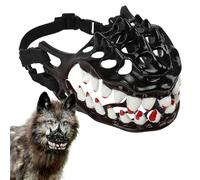 Halloween Dog Faucille avec les dents - Museau effrayant pour chiens - Museau pour chiens de loup-garou, hotion de chien hilarante, réglable pour chiens de petite, moyenne taille