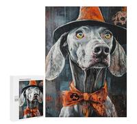 Halloween Dog Witch Hat Art Print-1 Puzzle 500 Pièces Educa Jouet en Bois Cadeau Unique Décoration Intérieure Jeu Éducatif Challenge Toy Adultes Et Enfants À Partir De 14 Ans 500 PCS