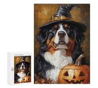 Halloween Dog with Jack-o'-Lantern-1 Puzzle 300 Pièces Educa Jouet en Bois Cadeau Unique Décoration Intérieure Jeu Éducatif Challenge Toy Adultes Et Enfants À Partir De 14 Ans 300 PCS