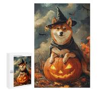 Halloween Dog with Jack-o'-Lantern-2 Puzzle 1000 Pièces Educa Jouet en Bois Cadeau Unique Décoration Intérieure Jeu Éducatif Challenge Toy Adultes Et Enfants À Partir De 14 Ans 1000 PCS