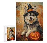 Halloween Dog with Jack-o'-Lantern-3 Puzzle 1000 Pièces Educa Jouet en Bois Cadeau Unique Décoration Intérieure Jeu Éducatif Challenge Toy Adultes Et Enfants À Partir De 14 Ans 300 PCS