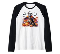 Halloween Dog Women Pumpkins Italian Greyhound Dog Vampire Manche Raglan