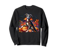 Halloween Dog Women Pumpkins Italian Greyhound Dog Vampire Sweatshirt