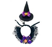 Halloween Dogs Hats | Pet Masquerade Apparel Accessory with Collar | Dog Witch Hat For Puppy Kitten Indoor Outdoor Party Festival