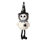 Halloween Doll Bar Decoration Pumpkin Ghost Witch Black Cat Pendant Horror Halloween Children's Gift Happy Halloween Party Home Decoration (Color: White)