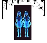 Halloween Door Cover 180cm Twin Sisters Scary Front Entry Decor