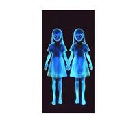 Halloween Door Cover - Spooky Polyester Haunted House Backdrop