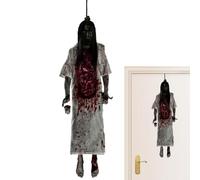 Halloween Door Decals - Terrifying Bloody Decal Set Bloody Window Clings | 39.37 x 11.81in PVC Static Clings | Reusable Bloody Drip Splatter Stickers for Doors Walls Glass Haunted House Party