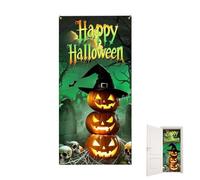 Halloween Door Decorations - Halloween Door Cover | Reusable Gothic Fabric | Halloween Front Door Decor for Holiday Party Haunted Houses Window Panes Living Rooms Porches Yards