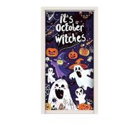 Halloween Door Decorations - Halloween Door Cover | Reusable Gothic Fabric | Halloween Front Door Decor for Holiday Party Haunted Houses Window Panes Living Rooms Porches Yards