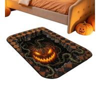 Halloween Door Mat - Non-Slip Absorbent Floor Mat, Skeleton Hand Design | Crystal Velvet, Non-Slip Backing, Fast Absorbing, Dirt Trapping, 2D Illusion Design, For Entryway, Bathroom & Patio