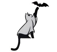 Halloween Door Topper - Halloween Door Corner Decor | Wood Cat Bat Doors Ornament, Whimsical Halloweenn Doorframe Decoration for Dorm Living Room Garden Kitchen Apartment and Bedroom