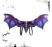 Hallowe'en Dragon Wing - Majestic Dragon Wings, Accessoire pour Adultes | Tissu Détaillé Cosplay Ailes Pièce, Accessoire de Costume Fantastique Unisexe, Costume Fantaisie pour Fête Attrayante, Costume