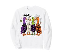 Halloween Ducks in A Row Spooky Birds Women Girls Kids Sweatshirt