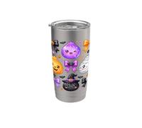 Halloween Dumplings Preppy Coquette Bow Squishy Girls Boo Gobelet isotherme en acier inoxydable double paroi