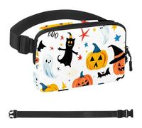 Halloween Elements-518 Sac banane pour homme et femme, sac banane avec sangle réglable, sac banane tendance partout pour voyage, plein air, course à pied, randonnée, Multicolore 08, 1.5x9.0x5.9in