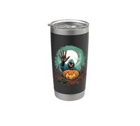 Halloween Emerging Hands Spooky Pumpkin Gobelet isotherme en acier inoxydable double paroi