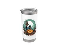Halloween Emerging Hands Spooky Pumpkin Gobelet isotherme en acier inoxydable double paroi