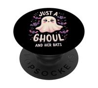 Halloween est Juste Une Goule Qui Aime Les Chauves-Souris PopSockets PopGrip Adhésif