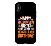 Halloween et C'est Mon 64e Anniversaire ! Halloween à 64 Ans Coque pour iPhone X/XS