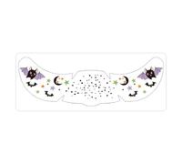 Halloween Eye Sticker - 5.2x15cm Makeup Face Decals, imperméable Bat Pumpkin Handprint, Spooky Costume Adhesive | Maquillage de fête effrayante pour les femmes Kids Carnival Masquerade Festival