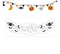 Halloween Eye Stickers, Masquerade Eye Stickers, 2.05x5.91 Inches Spooky Adhesive Bat Pumpkin Handprint Decals for Kids, Women, Party, Carnival, Festival, Costume Accessory, Makeup Look