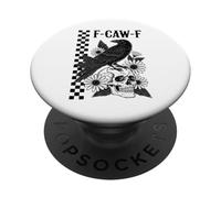 Halloween, F-CAW-F Raven Gothic Art, Corbeau Drôle Meme PopSockets PopGrip Adhésif
