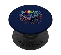 Halloween, F-CAW-F Raven Gothic Art, Corbeau Drôle Meme PopSockets PopGrip Adhésif
