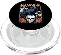 Halloween, F-CAW-F Raven Gothic Art, Crow Skull Funny Meme PopSockets PopGrip pour MagSafe