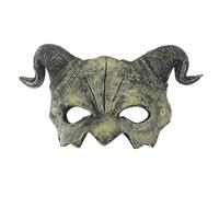 Halloween Face Cover - Halloween Headgear, mouton Horn Half Face Cover, Accessoires de cosplay ajustés pour femmes hommes Adults Festival Events Festival Événements Carnaval